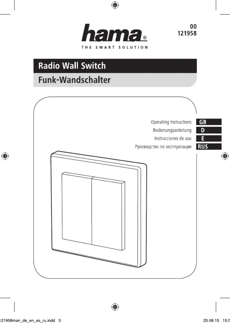 Image de la première page du manuel de l'appareil Radio Wall switch