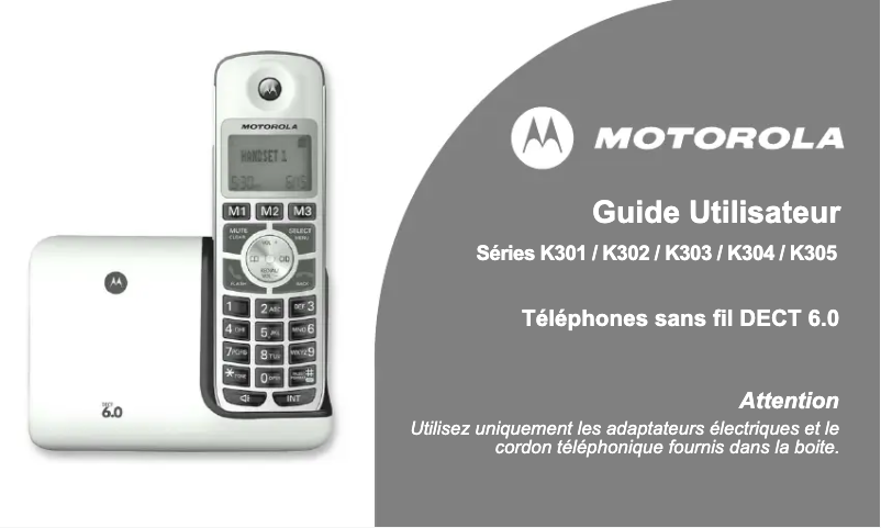 Página 1 del manual Manual de usuario Motorola K305