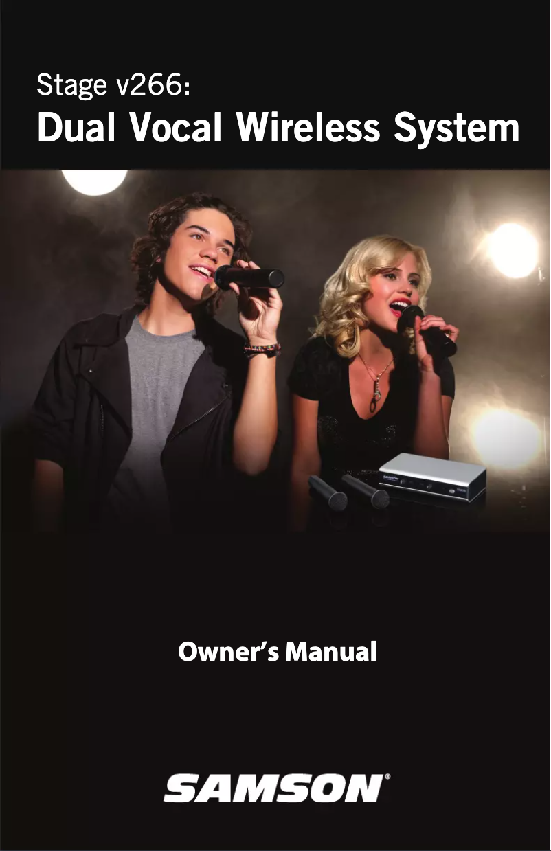 Page 1 of the manual User Manual Samson Stage v266 Dual Vocal