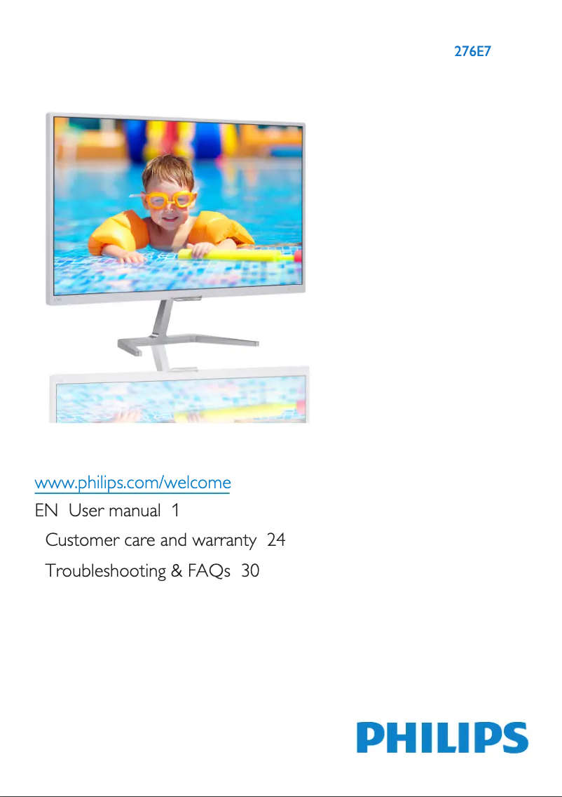 Page 1 de la notice Manuel utilisateur Philips 276E7