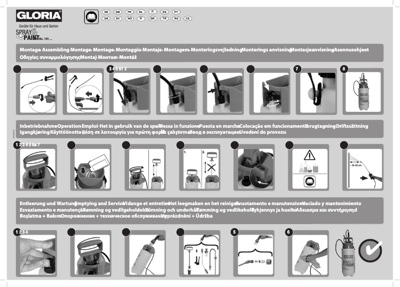 Page n°1 - Manuel utilisateur GLORIA Spray&Paint