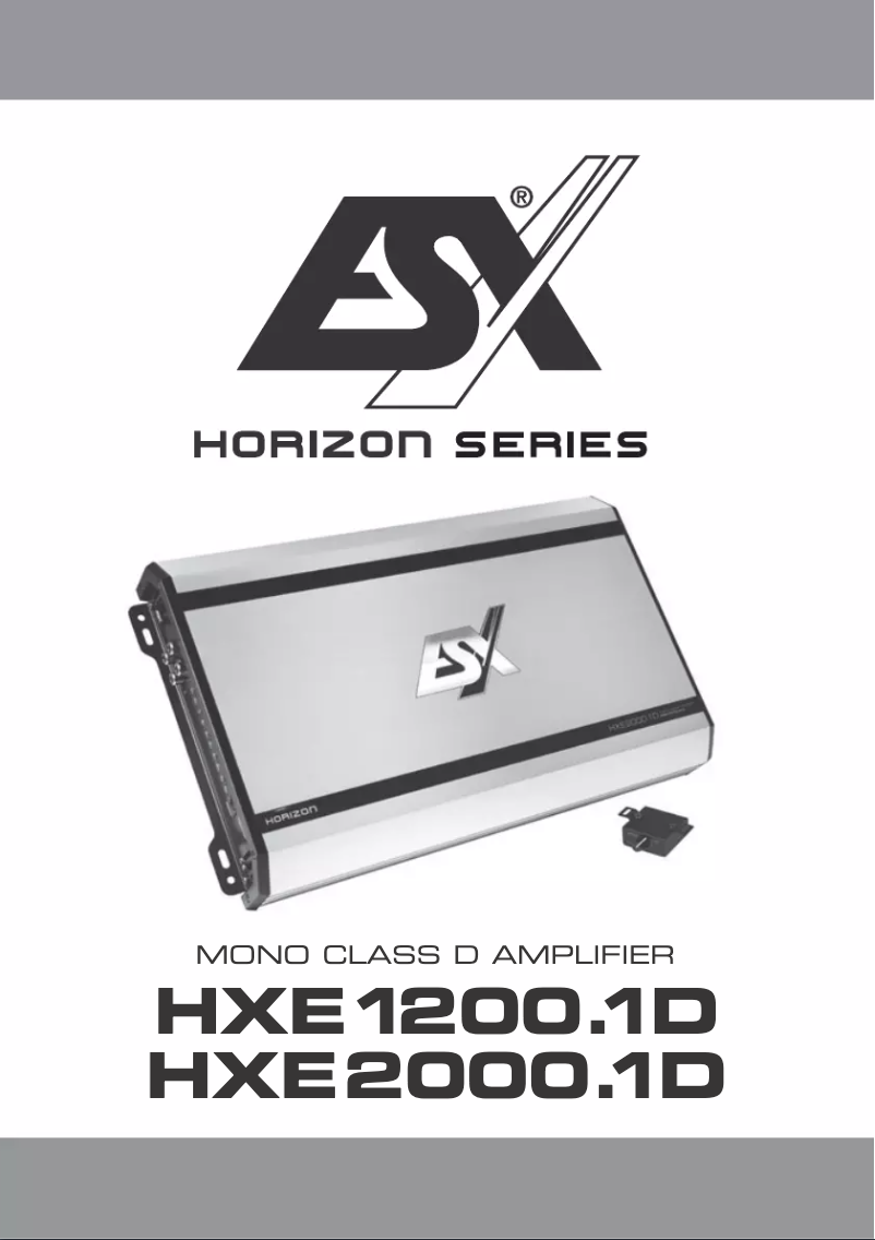 Page 1 de la notice Manuel utilisateur ESX HXE1200.1D