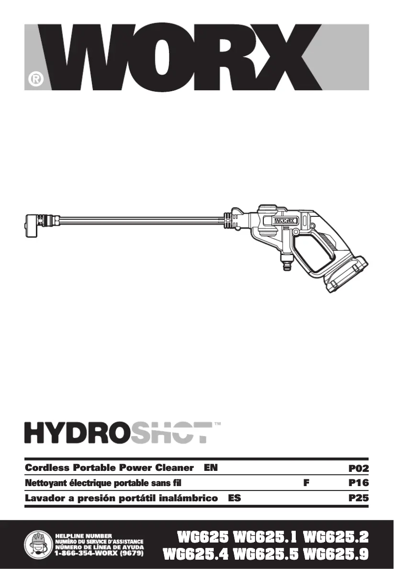 Page n°1 - Manuel utilisateur Worx WG625.4