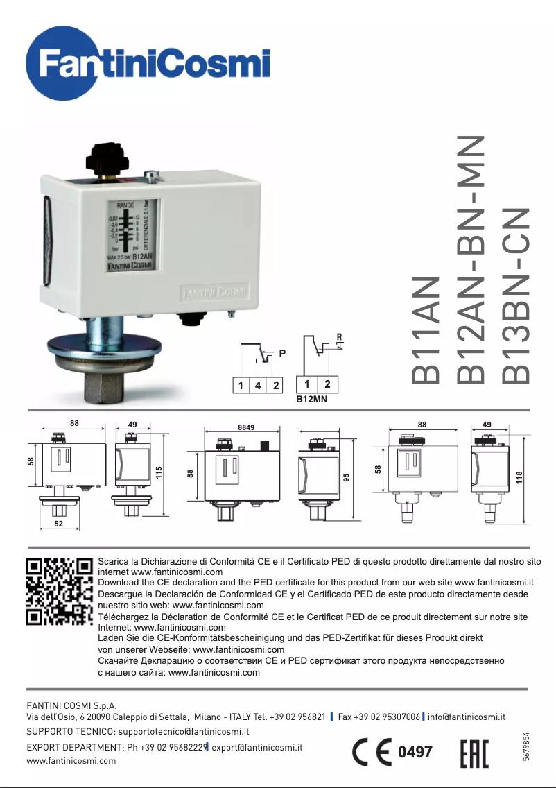 Page 1 de la notice Manuel utilisateur Fantini Cosmi B12MN