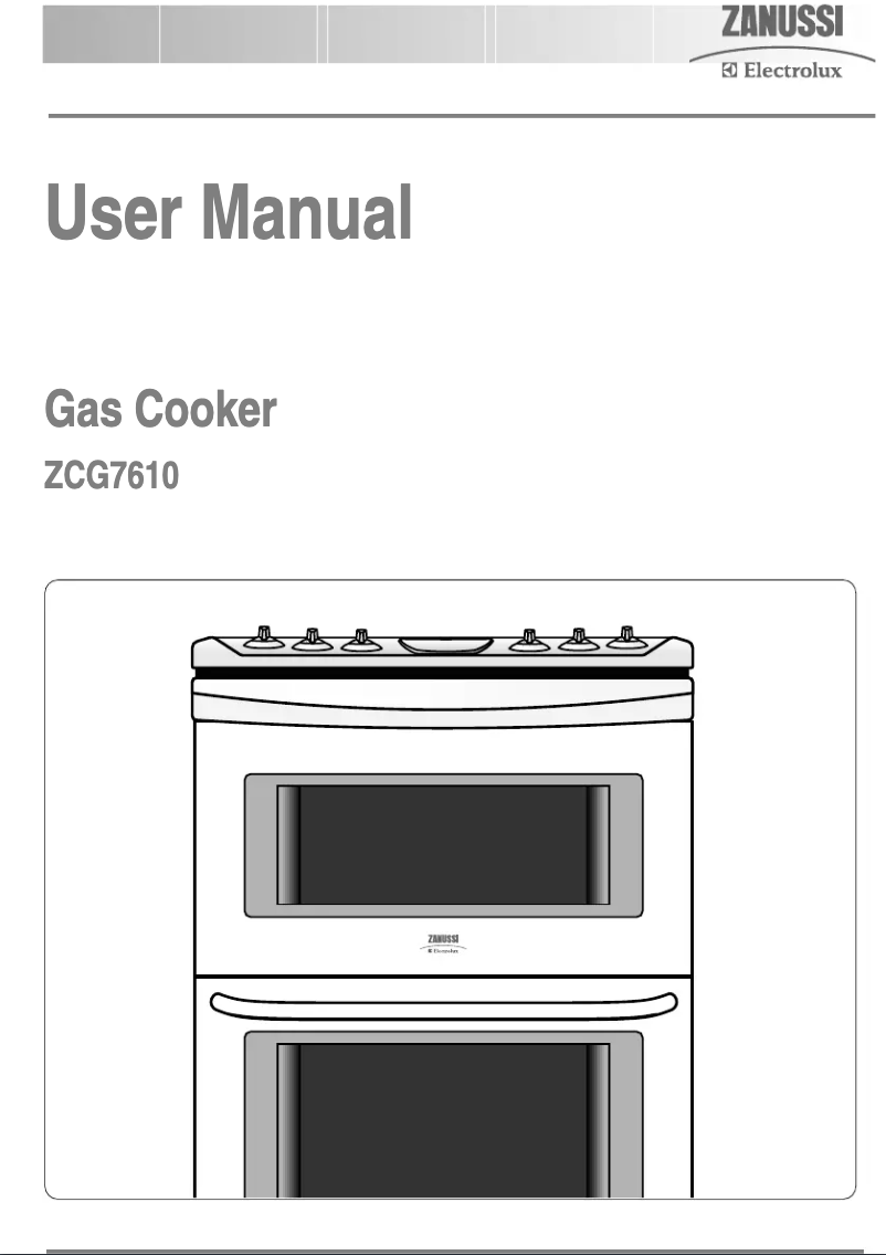 Page 1 of the manual User Manual Zanussi-Electrolux ZCG7610WN