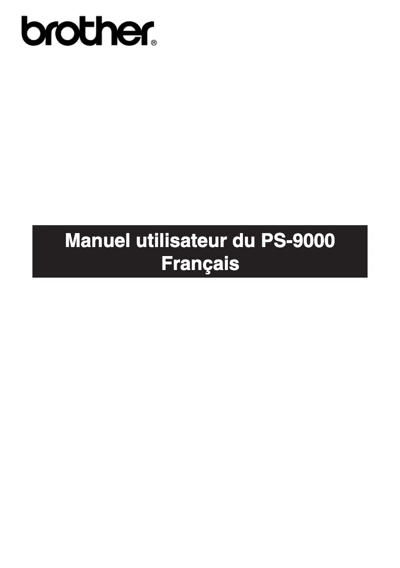 Image de la première page du manuel de l'appareil PS-9000