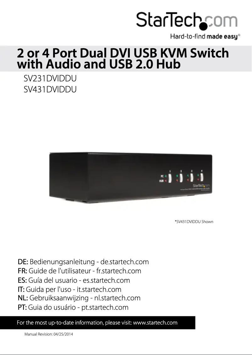 Image de la première page du manuel de l'appareil SV431DVIDDU