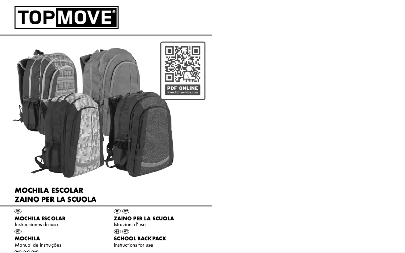 Page 1 de la notice Manuel utilisateur Topmove IAN 321726