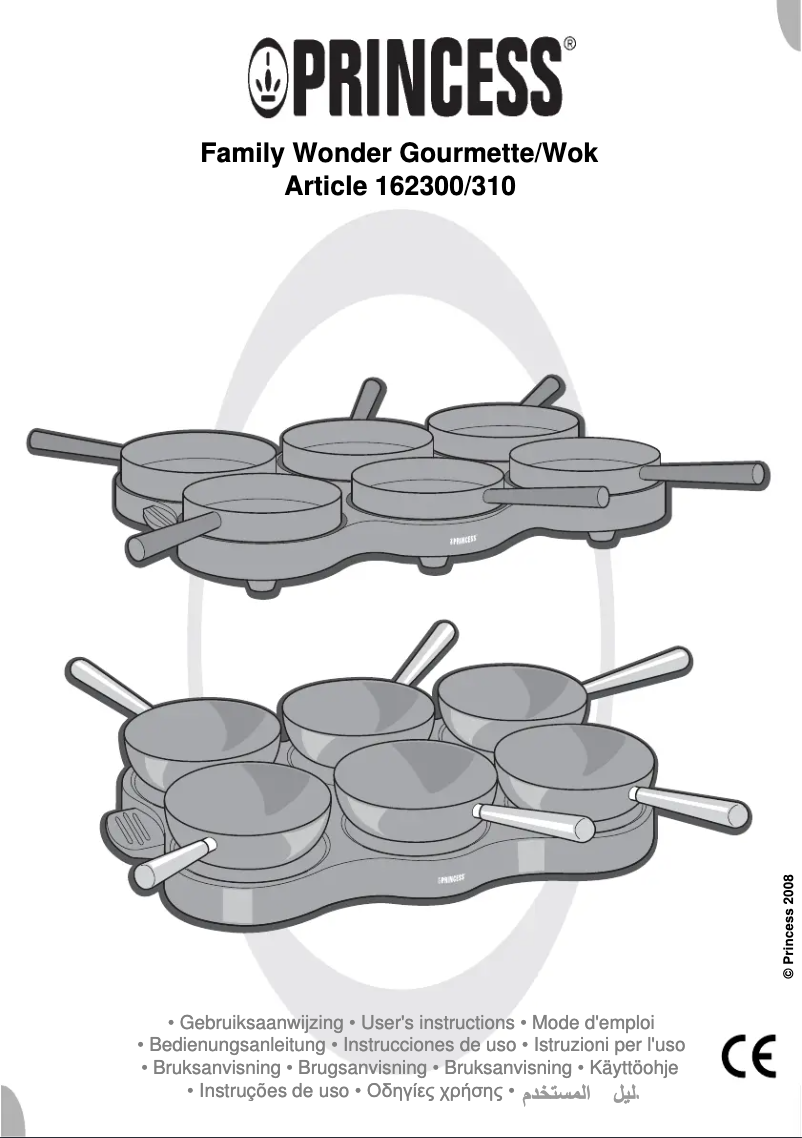 Page 1 de la notice Manuel utilisateur Princess Family Wonder Gourmette