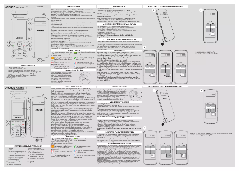 Page 1 de la notice Manuel utilisateur Archos Access 18F