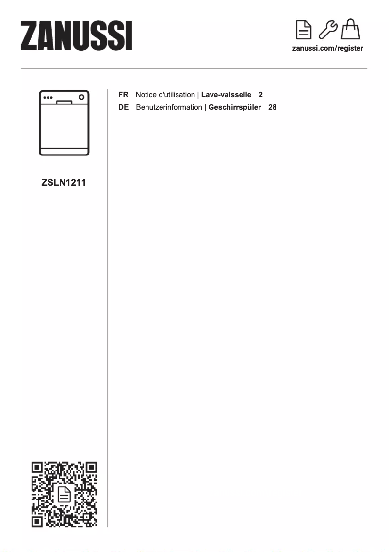 Page n°1 - Manuel utilisateur Zanussi ZSLN1211
