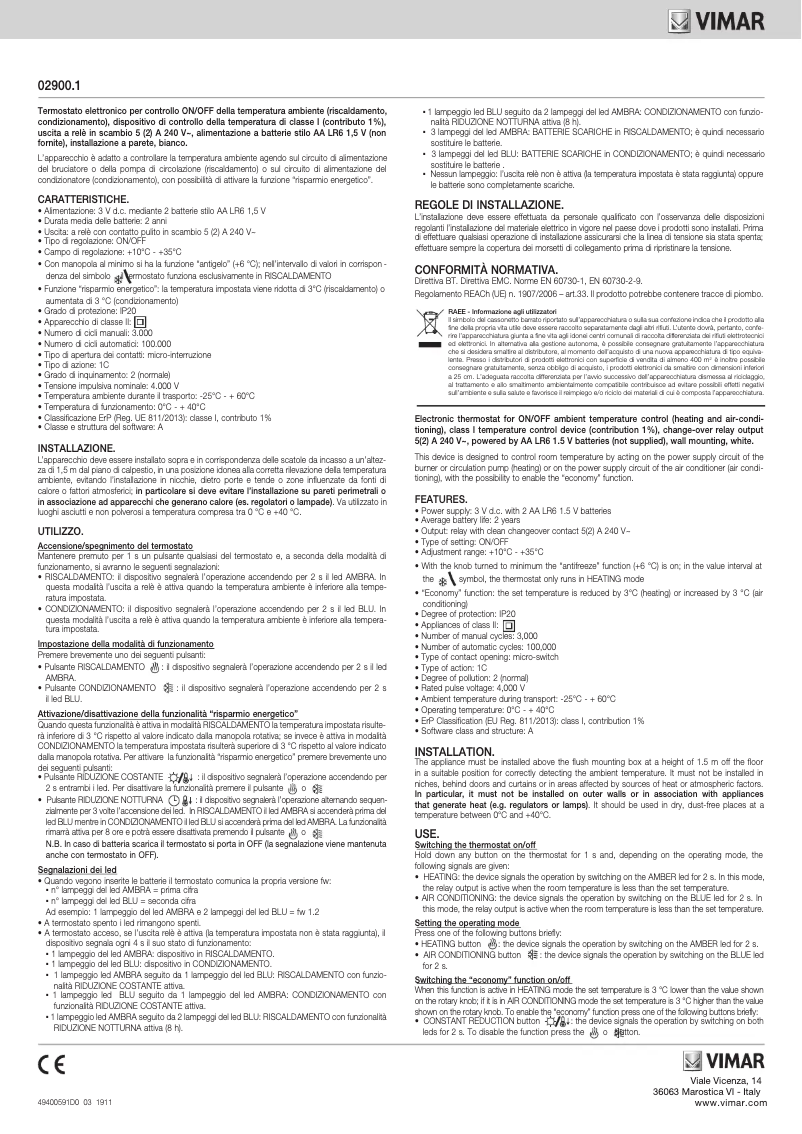 Image de la première page du manuel de l'appareil 02900.1