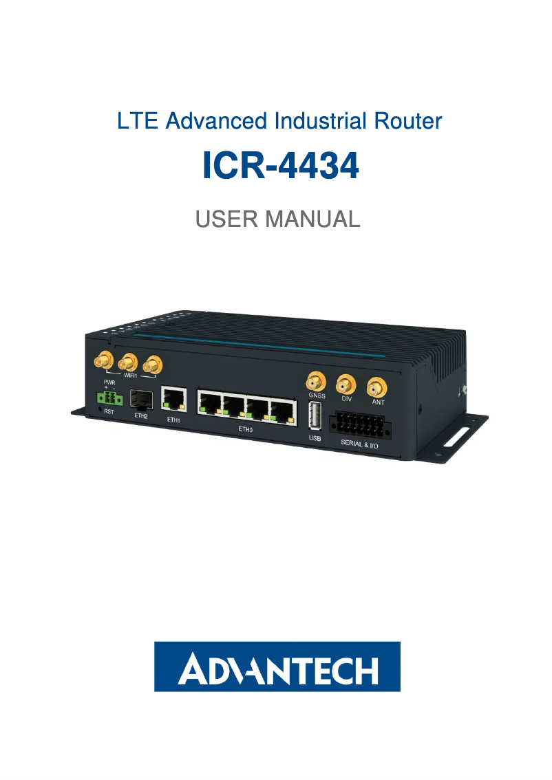 Page n°1 - Manuel utilisateur Advantech ICR-4434W
