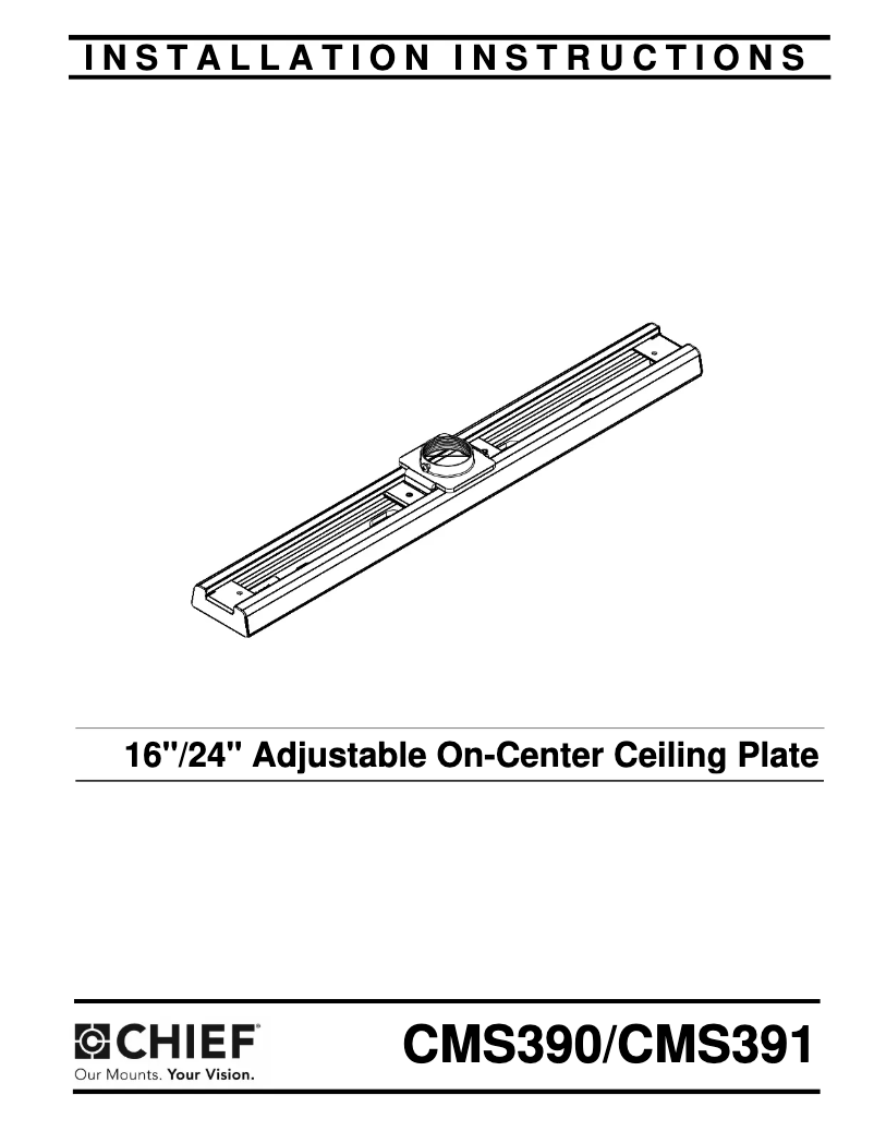 Page n°1 - Manuel utilisateur Chief CMS390