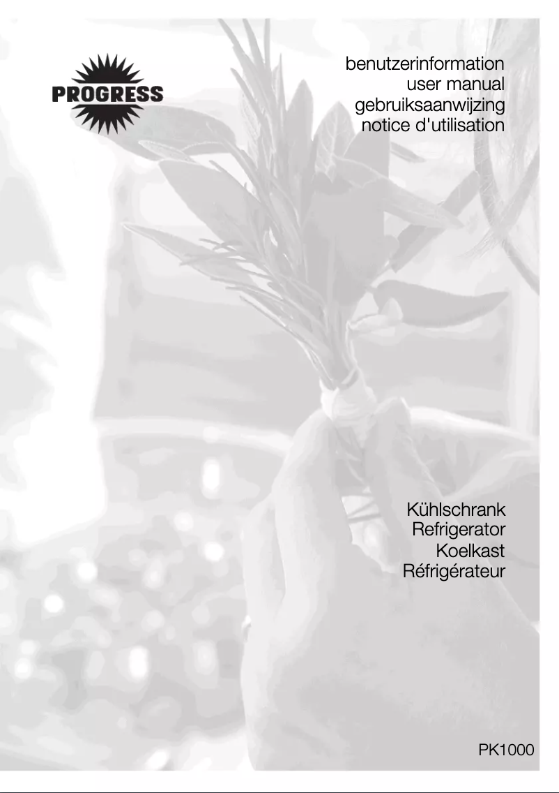 Page 1 de la notice Manuel utilisateur Progress PK1000