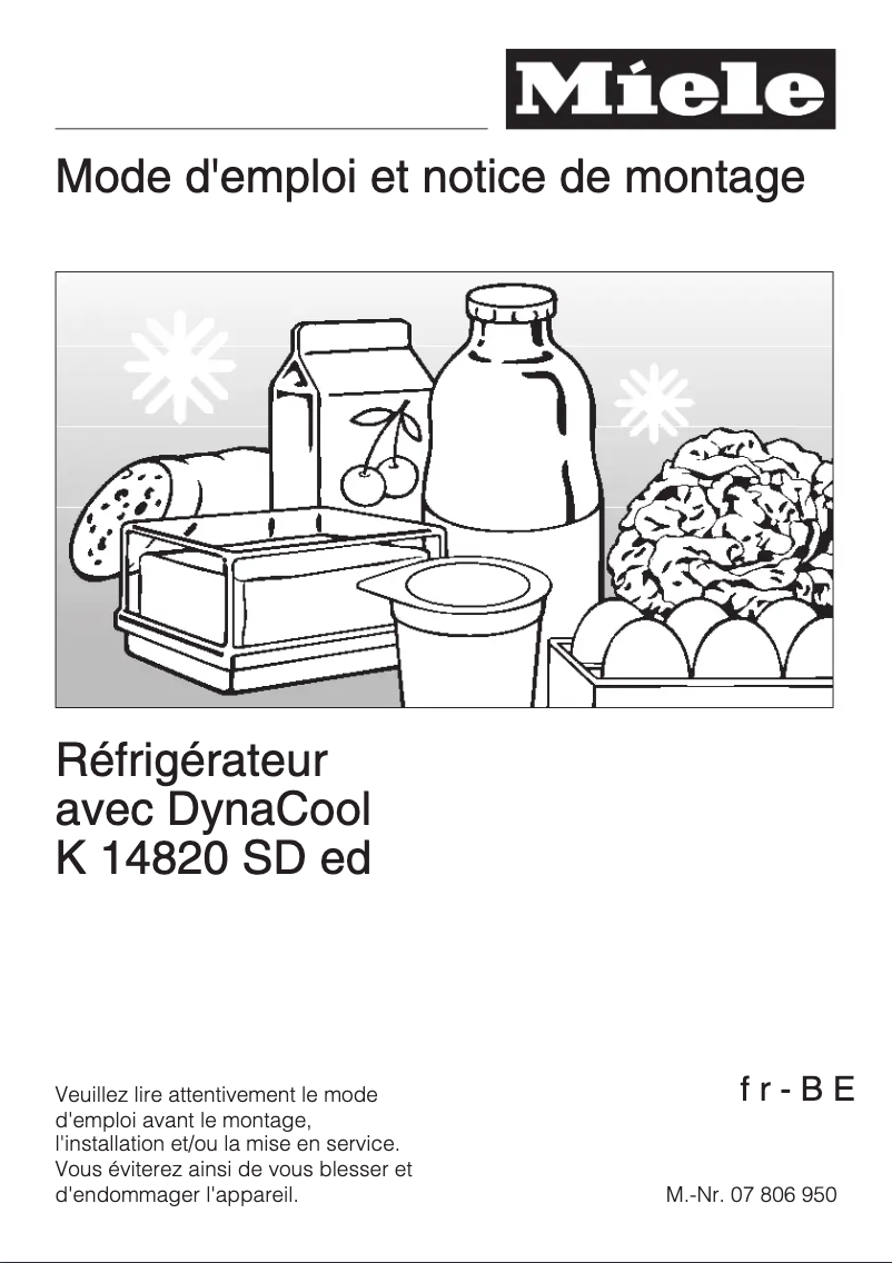 Page n°1 - Manuel utilisateur Miele 7988940