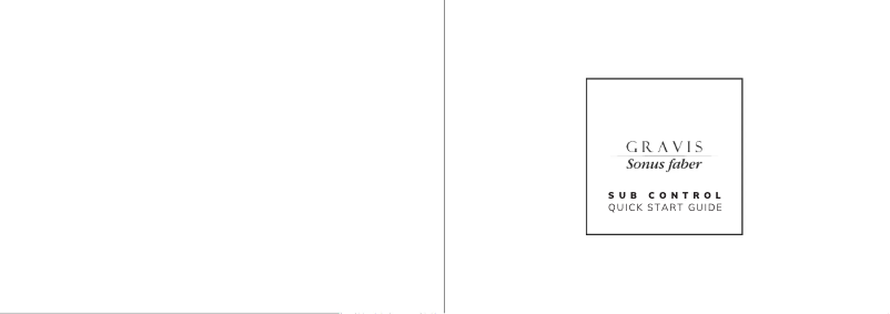 Página 1 del manual Guía de inicio rápido Sonus Faber Gravis VI