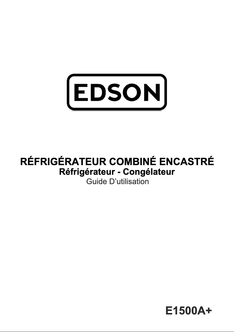 Image de la première page du manuel de l'appareil E1500A+