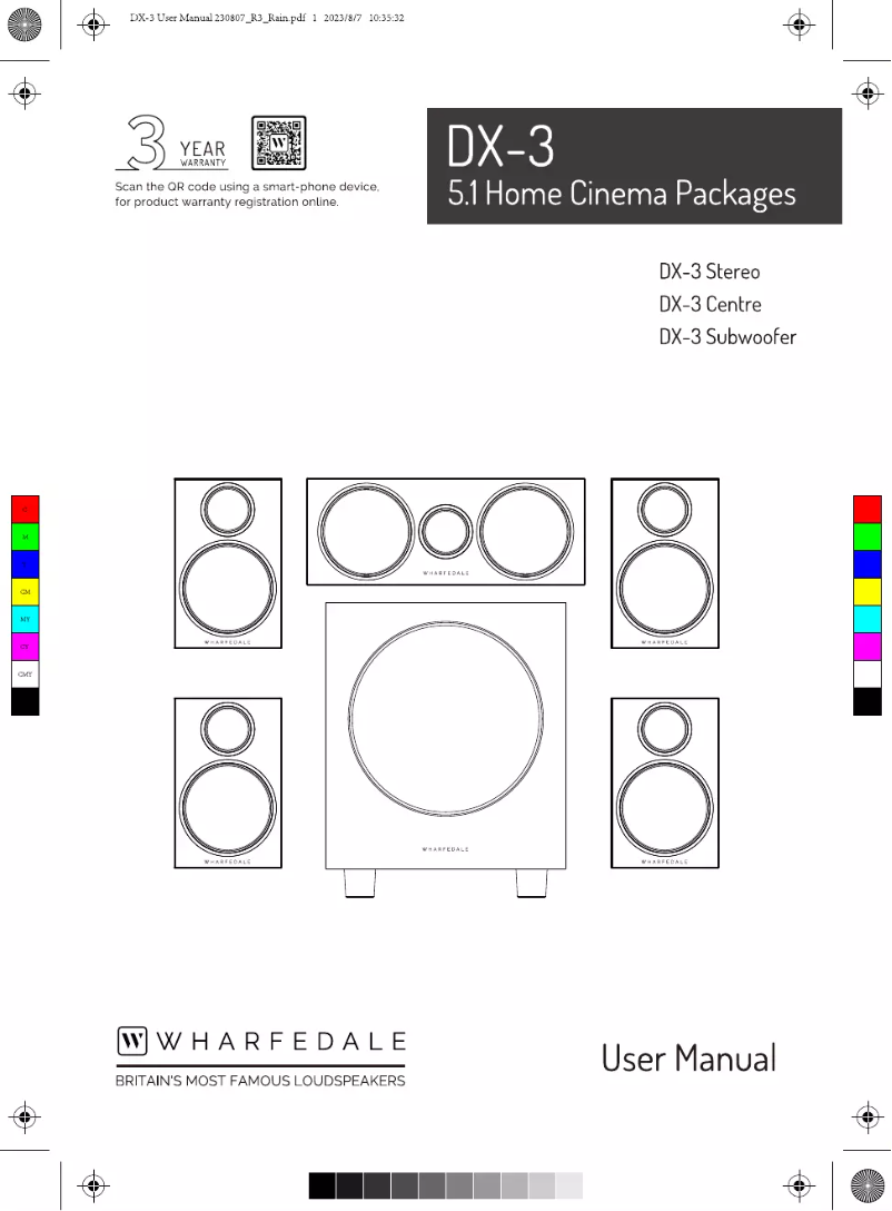 Page 1 de la notice Manuel utilisateur Wharfedale DX-3