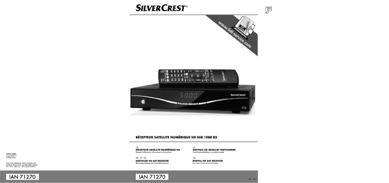 Page 1 de la notice Manuel utilisateur SilverCrest SSR 1080 B2