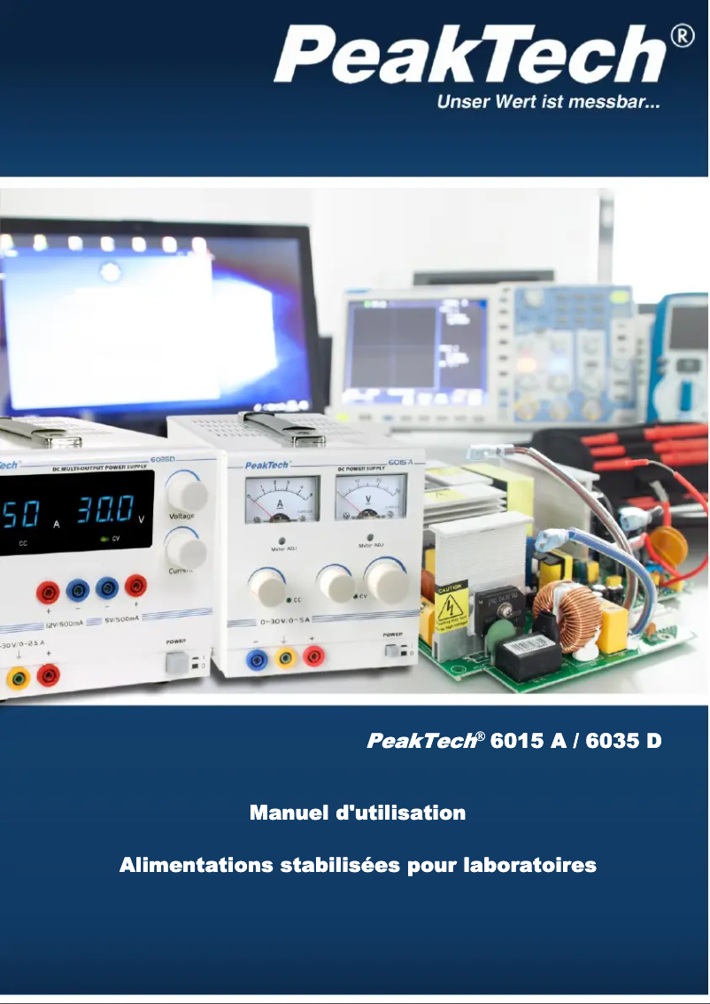 Page 1 de la notice Manuel utilisateur PeakTech 6015 A