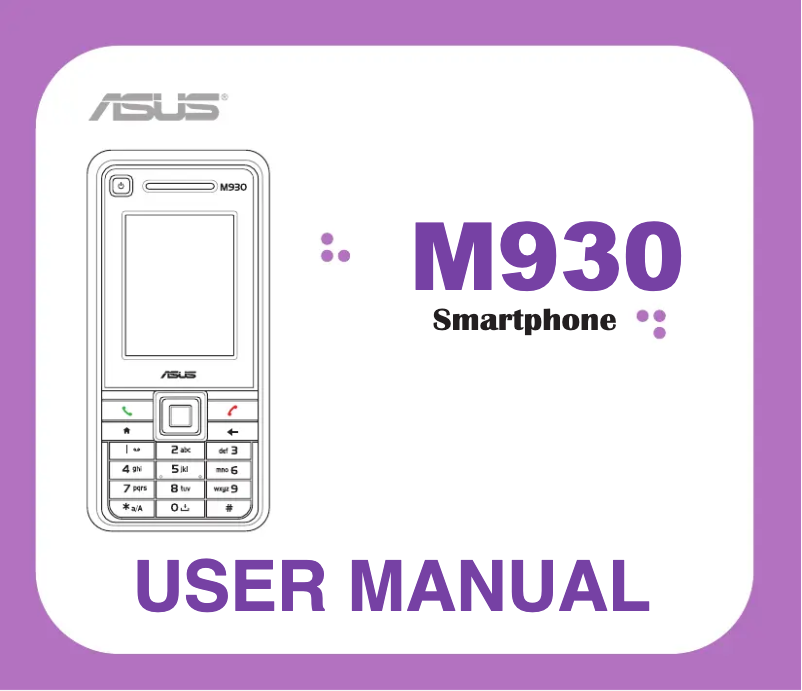 Page 1 de la notice Manuel utilisateur Asus M930