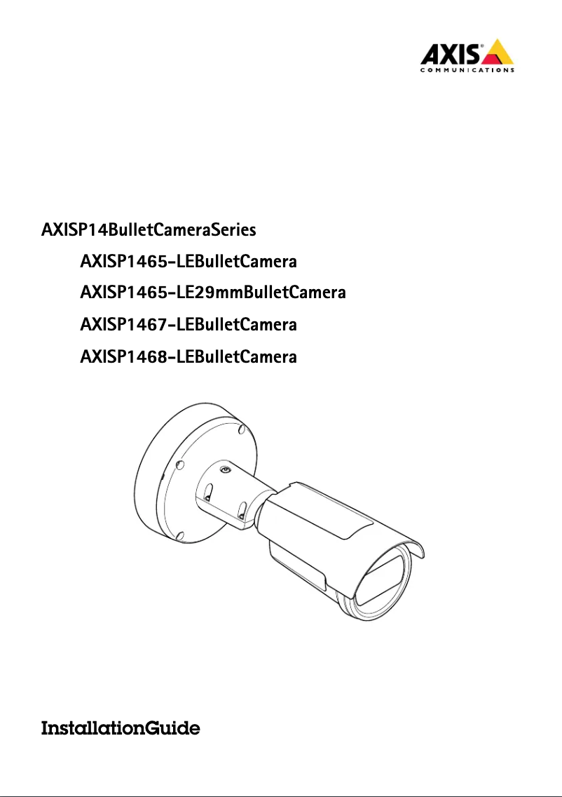 Page 1 de la notice Manuel utilisateur Axis P1465-LE