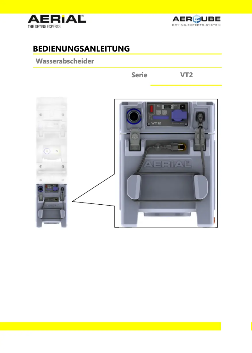 Image de la première page du manuel de l'appareil VT 2