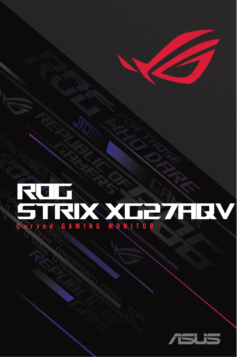 Page n°1 - Manuel utilisateur Asus ROG Strix XG27AQV