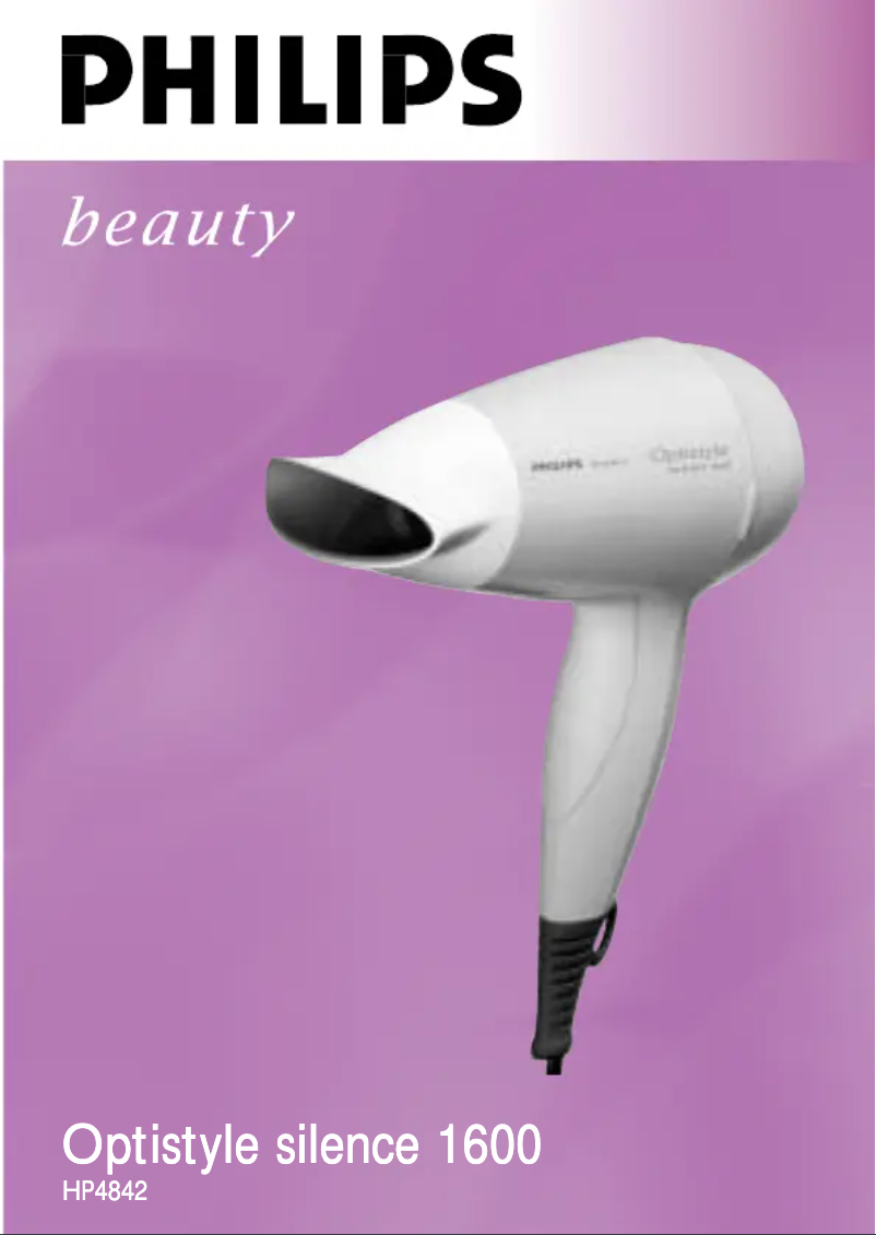Page 1 de la notice Manuel utilisateur Philips HP4842