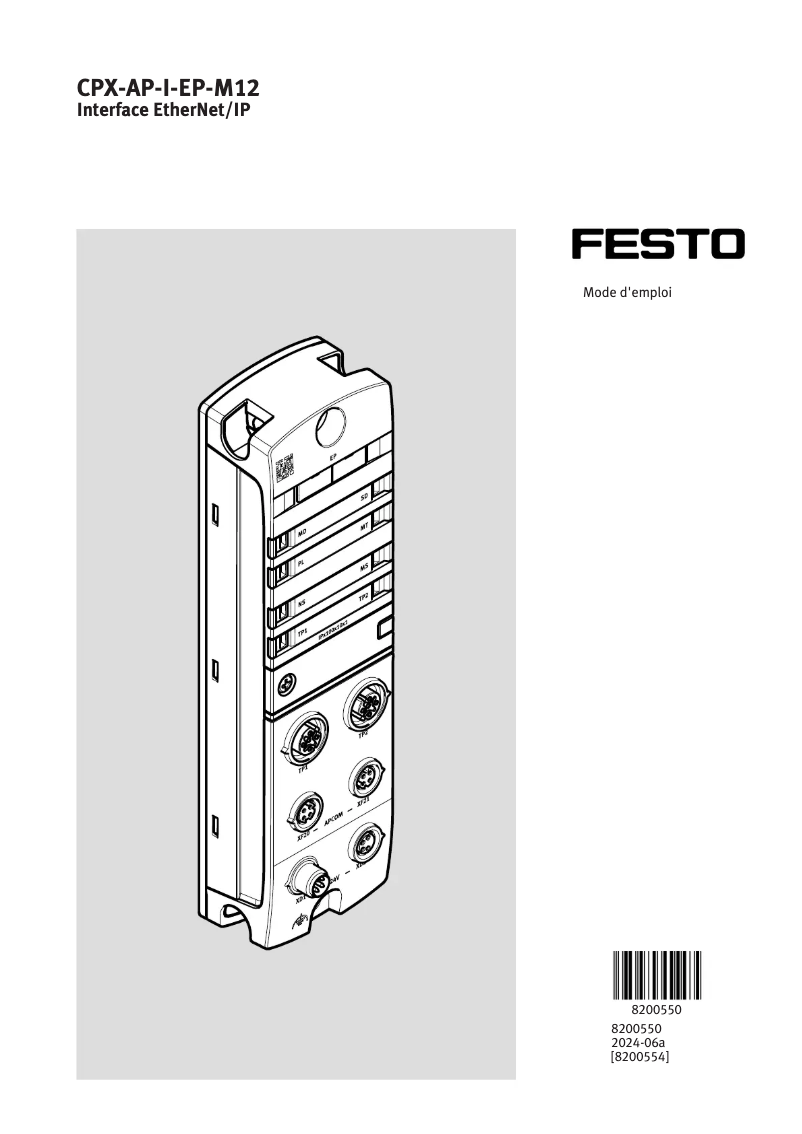 Page 1 de la notice Manuel utilisateur Festo CPX-AP-I-EP-M12