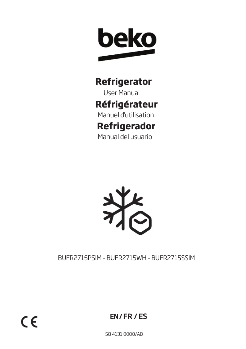 Page n°1 - Manuel utilisateur Beko BUFR2715WH