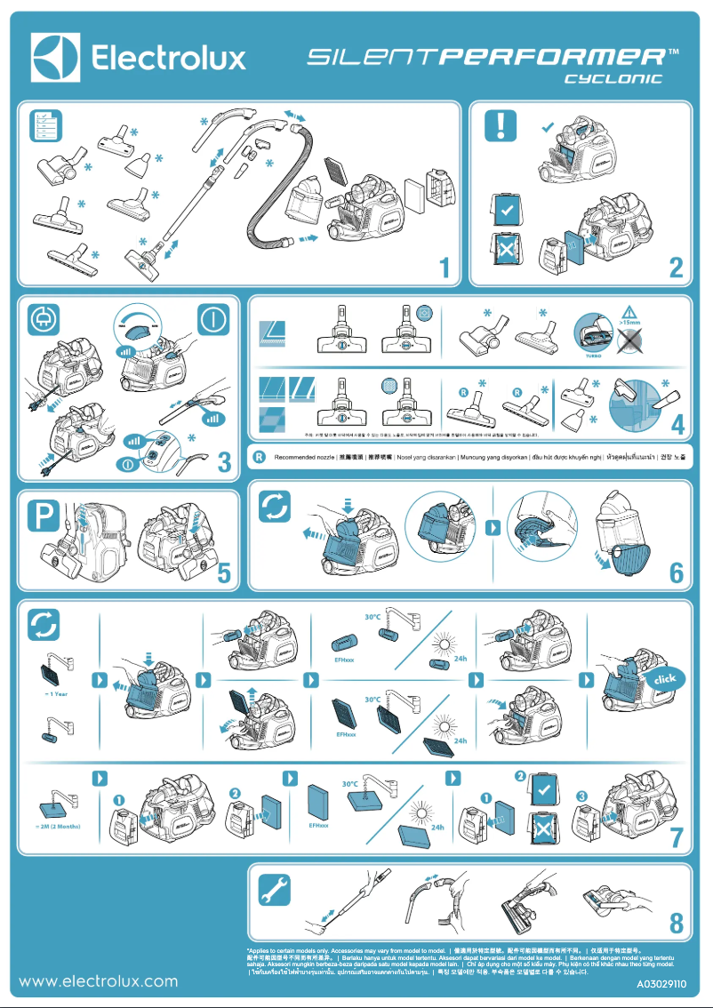 Image de la première page du manuel de l'appareil SlientPerformer Cyclonic ZSP4303AF