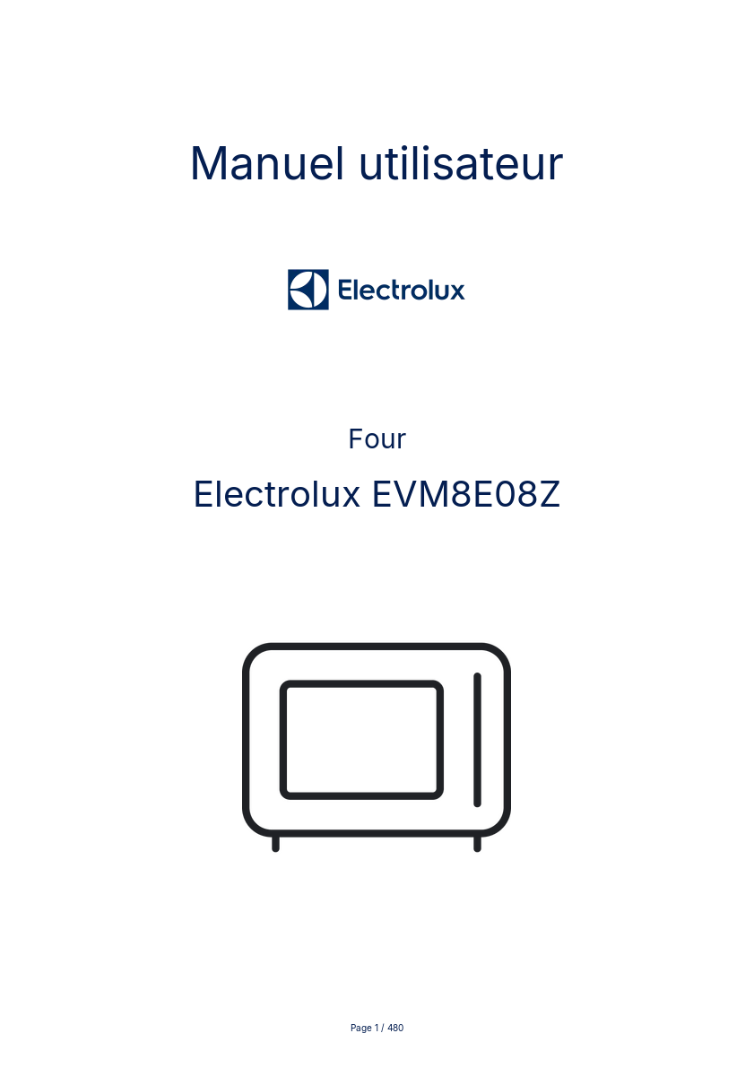 Image de la première page du manuel de l'appareil EVM8E08Z