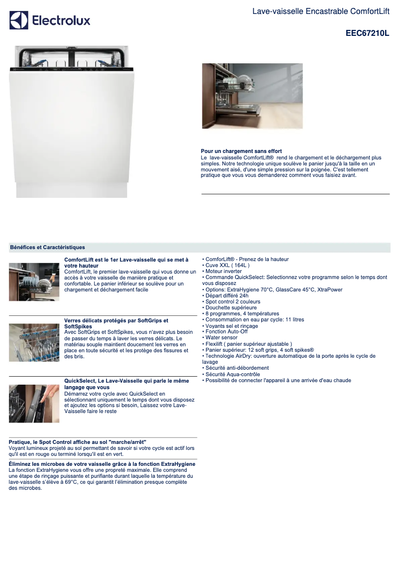 Image de la première page du manuel de l'appareil EEC67210L