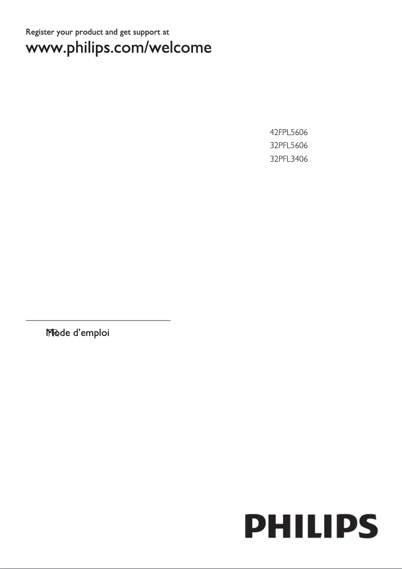 Image de la première page du manuel de l'appareil 32PFL5606S