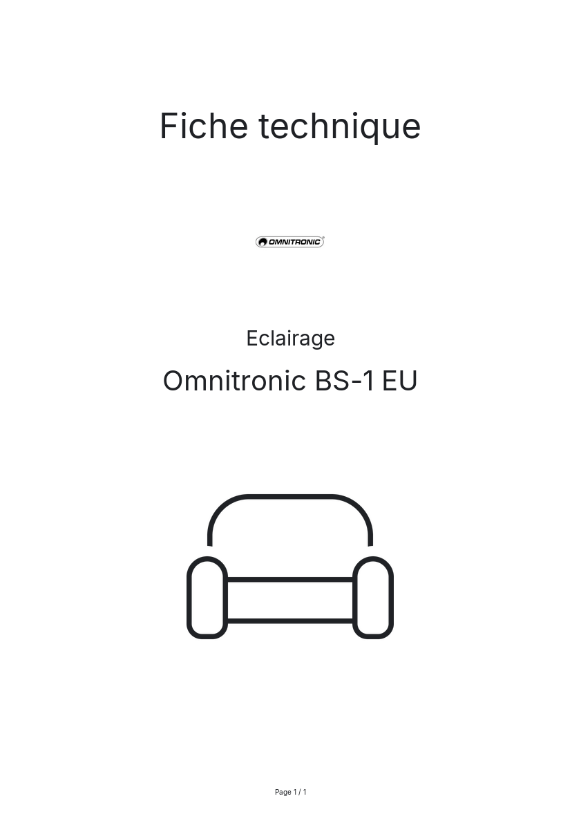 Image de la première page du manuel de l'appareil BS-1 EU