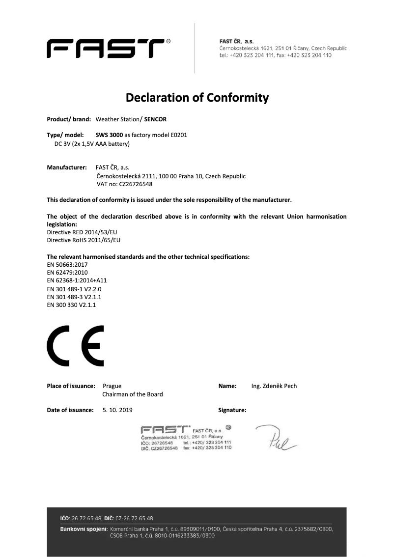 Page 1 de la notice Manuel utilisateur Sencor SWS 3000 B