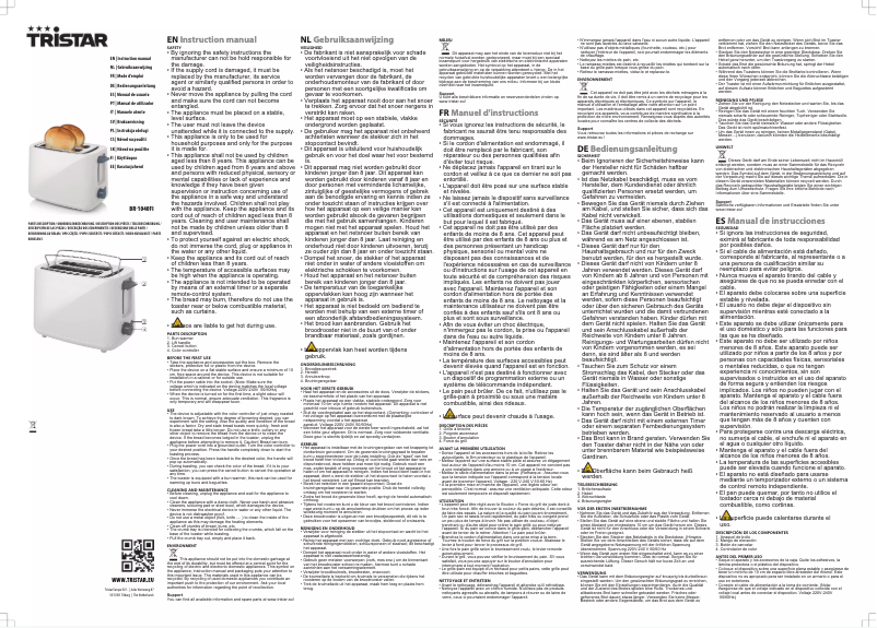 Page n°1 - Manuel utilisateur TriStar BR-1040FI