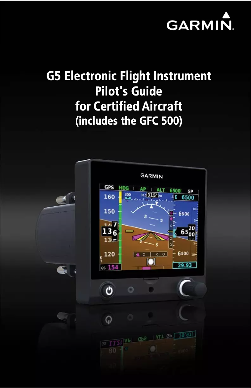 Page 1 de la notice Manuel utilisateur Garmin GFC 500