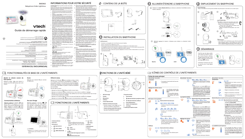 Page 1 de la notice Manuel utilisateur Vtech Lightshow BM5463