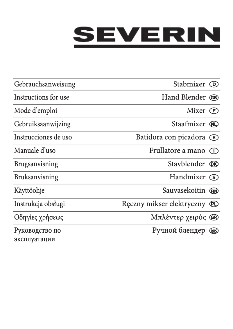 Page 1 de la notice Manuel utilisateur Severin SM 9674