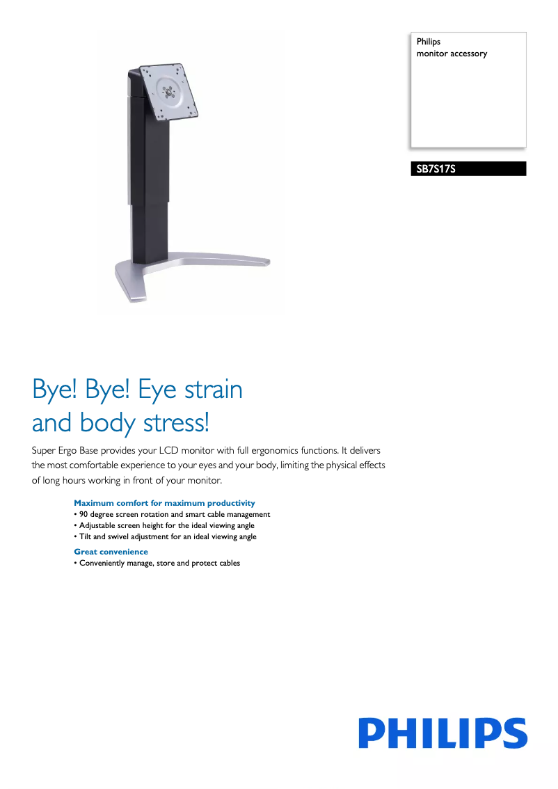 Page n°1 - Brochure Philips SB7S17S