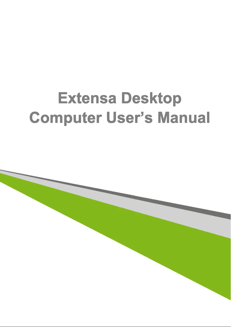 Page n°1 - Manuel utilisateur Acer Extensa EX2610G