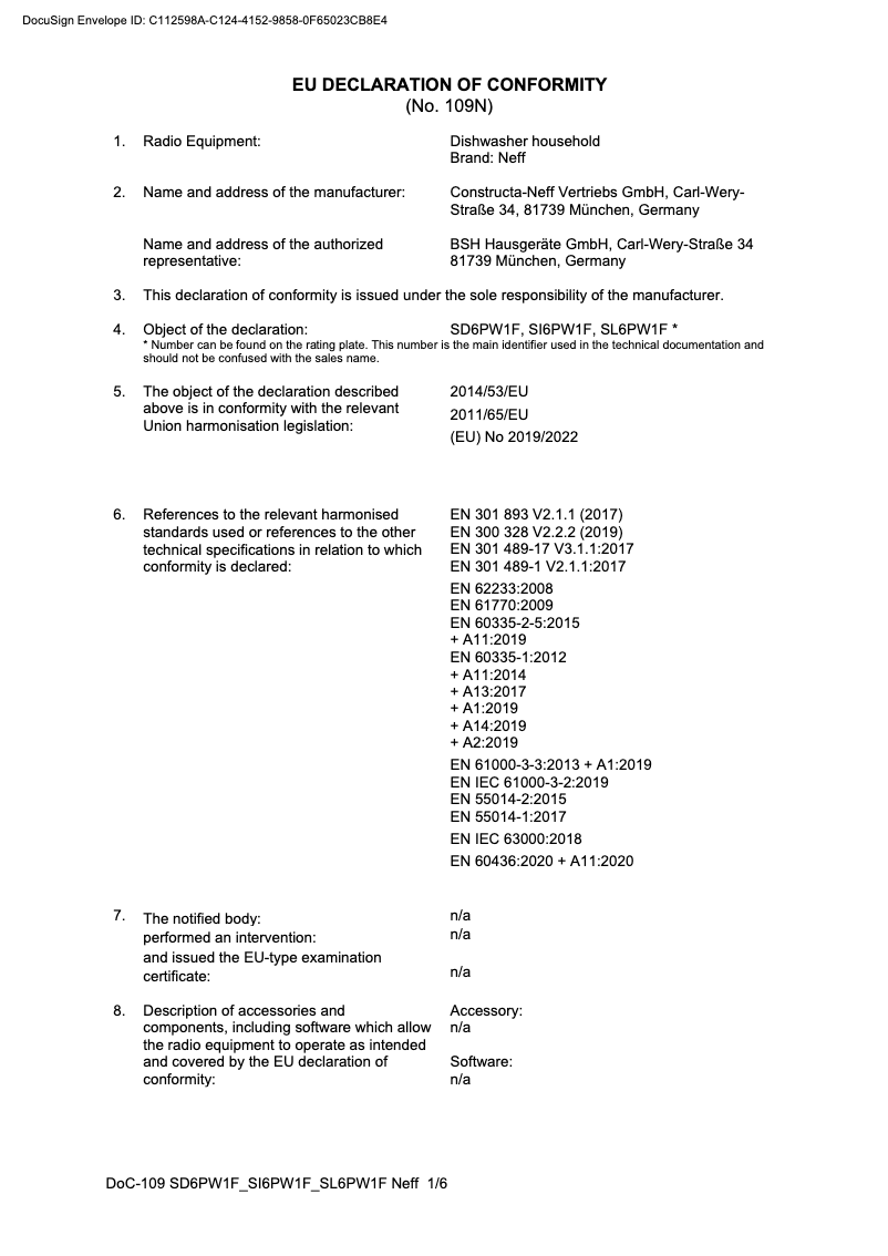 Page 1 de la notice Manuel utilisateur Neff S253ITX05E