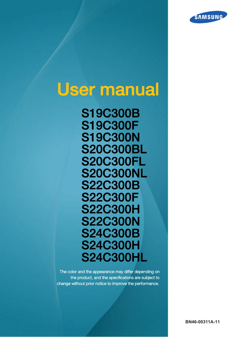 Image de la première page du manuel de l'appareil SyncMaster LS19C300NS/CI
