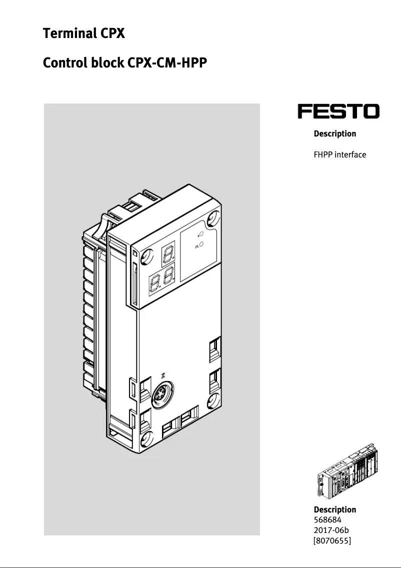 Page n°1 - Manuel utilisateur Festo CPX-CM-HPP