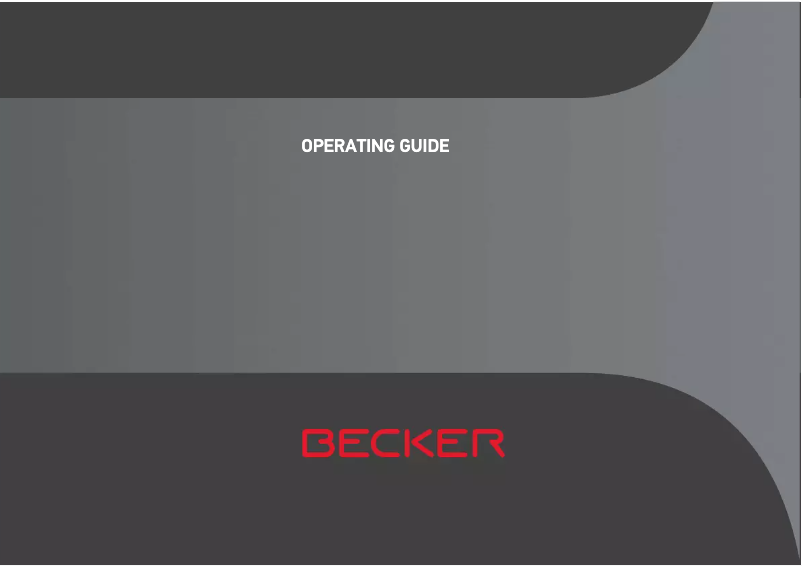Page n°1 - Manuel utilisateur Becker Active.6S EU Plus