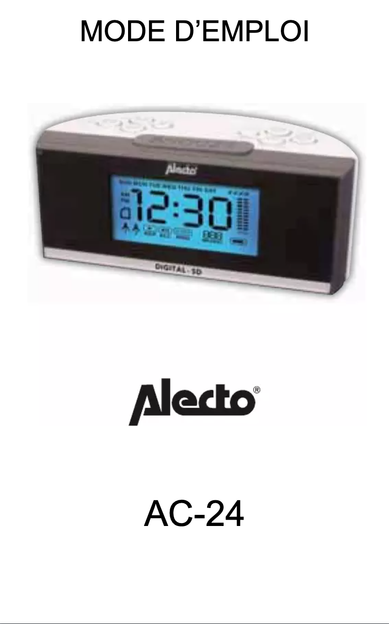 Page 1 de la notice Manuel utilisateur Alecto AC 24