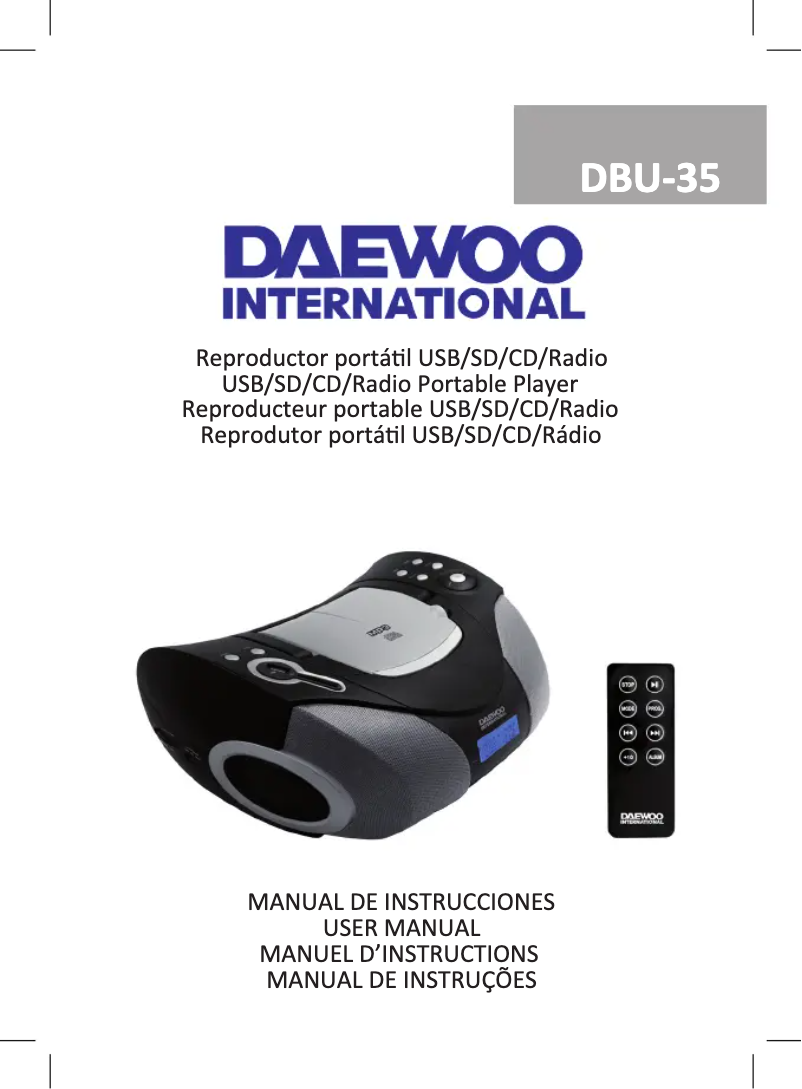Page 1 de la notice Manuel utilisateur Daewoo DBU-35